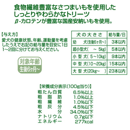 ペティオPetio犬用おやつアドメイトAddＭate和スイーツさつまいもトリーツ安納いもやわらかい国産は食物繊維豊富