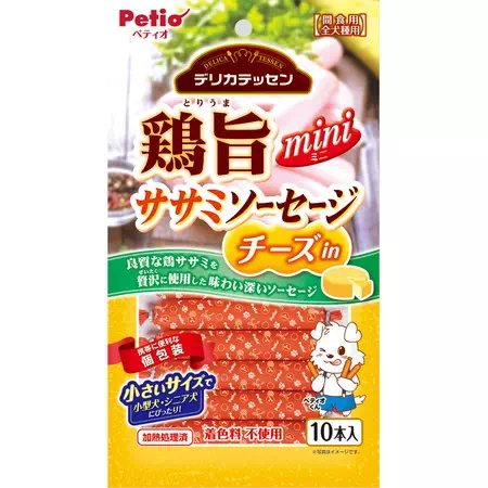 ペティオ(Petio)犬用おやつ鶏旨ミニササミソーセージチキンは食べ切りサイズのササミソーセージ