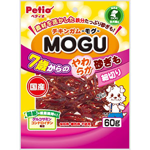 ペティオPetio犬用おやつチキンガムＭＯＧＵ７歳からのやわらか砂ぎも細切りシニア犬鉄分やわらか関節は歯と歯茎をサポート