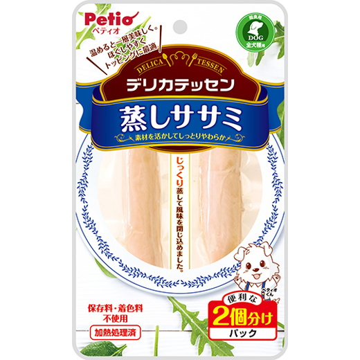 ペティオPetio犬用おやつデリカテッセン蒸しササミ鶏肉トッピングごほうびはほぐしやすい