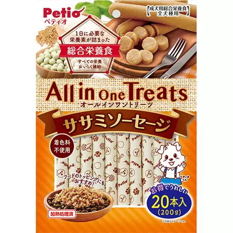 オールインワントリーツ ササミソーセージ 本入 All In One Treats Petio ペティオオンラインショップ