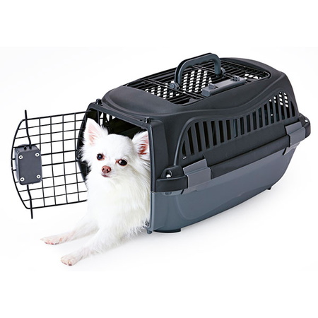 ペティオPetio犬用猫用2ドアスマイルキャリーブラック黒は避難先でドッグハウスとして使うことができます