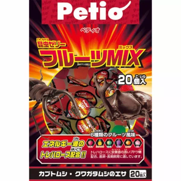 ペティオPetio昆虫ゼリーフルーツＭＩＸはエネルギー源のトレハロース配合