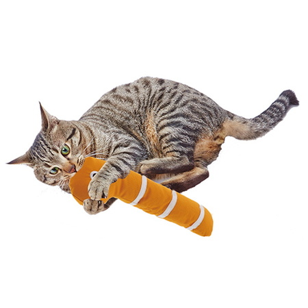 ペティオPetio猫用おもちゃCATTOYキャットトイけりぐるみチンアナゴぬいぐるみオレンジはシャカシャカフィルム入