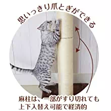 アドメイト猫のおあそびポール クライミング専用とぎカスのでにくい45cm替え柱は思いっきり爪とぎができる