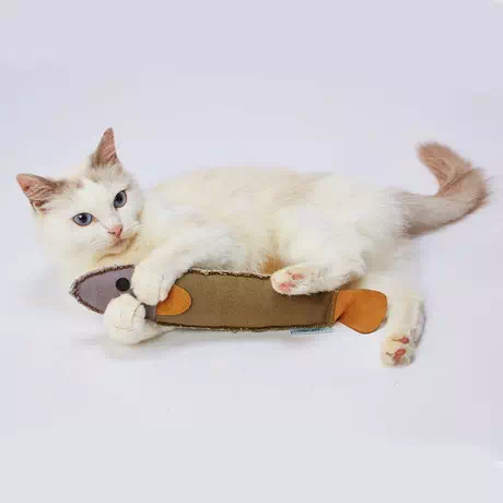 ペティオPetio猫用ぬいぐるみおもちゃアドメイトキャンバスTOYレザーけりぐるみサカナ魚キャットニップ入りは牛革の匂い